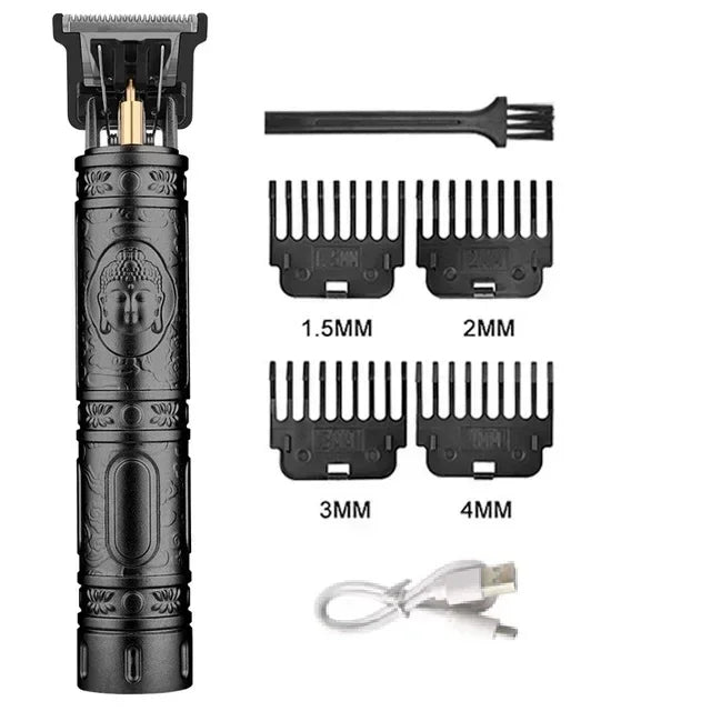 T9 máquina de cortar cabelo barba barbear aparador de pêlos do corpo máquina de corte de cabelo elétrica barbeiro profissional homens aparador barbeador